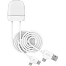 ICE TAG - Cable Multi USB 4 en 1 - AIRTAG Smart Tracker Integrado Certificado por Apple - Carga Rápida Transferencia de Datos 60W 1m de Largo - 