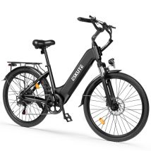 Bicicleta eléctrica urbana ESKUTE C202, motor de 250 W, batería extraíble de 48 V y 17,5 Ah - negra - Nuevo
