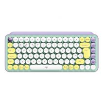 Logitech POP Keys Wireless Mechanical Keyboard With Emoji Keys clavier Universel Bluetooth QWERTY Anglais Couleur menthe