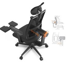 NEWTRAL MagicH-BP Sedia Ergonomica con Poggiapiedi, Schienale Auto-Regolabile, Supporto Lombare Adattivo - Nuovo
