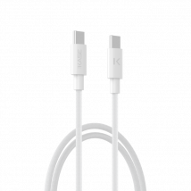 Câble FAST CHARGE/SYNC USB-C vers USB-C 60 W à double tresse (1.2M), Blanc