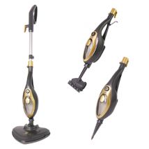 SUPERLEX SSP002DE Mopa a vapor portátil - Potencia 1500W, Tanque de agua 380ML 15 min uso continuo control de vapora justable - Gris dorado - Nuevo