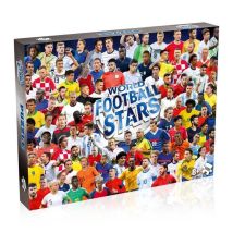 Puzzle 1000 pezzi Winning Moves World Football Stars foto/collage paesaggio bianco blu rosso - Nuovo