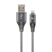 Gembird CC-USB2B-AMLM-1M-WB2 cable de conector Lightning Gris, Blanco - Nuevo