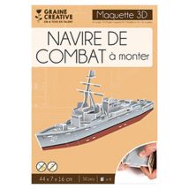 Maquette 3D de Navire de Combat en Carton Mousse - Facile à Monter