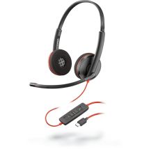 Poly Blackwire C3220 Casque Avec fil Arceau Bureau/Centre d'appels USB Type-C Noir
