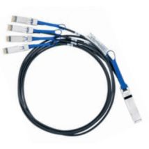 Nvidia MC2609130-001 Cable de fibra óptica e InfiniBand 1 m QSFP 4x SFP+ Negro - Nuevo