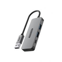 Sitecom CN-5007 hub & concentrateur USB 3.2 Gen 1 (3.1 Gen 1) Type-A 5000 Mbit/s Noir, Gris
