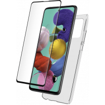 Pack Samsung G A51 Coque Transparente + Verre trempé Bigben