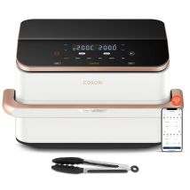 Cosori Dual Blaze Twinfry Chef Edition Doble 10 L Independiente 2800 W Freidora de aire caliente Oro rosa, Blanco - Nuevo
