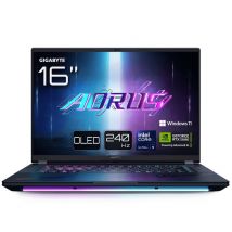 GIGABYTE AORUS MASTER 16 BXH Ordinateur Portable Gaming - 16,0“, 240Hz OLED, Intel Core 275HX, NVIDIA RTX 5070 Ti GPU, 32Go DDR5 5600MHz, 1 x Gen4 1To