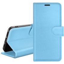Étui Portefeuille pour Xiaomi Redmi Note 13 4G Support et Languette Bleu clair