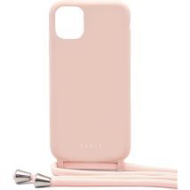 Coque Bandoulière iPhone 12 / 12 Pro Silicone Cobalt - Rose