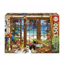 Puzzle - EDUCA - Birdwatcher's Window - 1500 piezas - 85 x 60 cm - Para adultos - Nuevo
