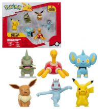 Pack 6 Figurines Pokémon - JW3614 - 5 cm - Combats Pokémon