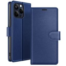 Zanaé Funda tipo cartera para iPhone 15 Pro Max con soporte y lengüeta magnética Azul oscuro - Nuevo