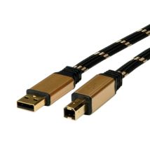 ROLINE GOLD Câble USB 2.0, type A-B 3,0m