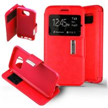 Etui Folio Rouge compatible Samsung Galaxy S7