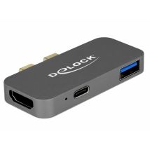 DeLOCK mini Dockingstation für macbook mit 5K Avec fil Thunderbolt 3 Gris