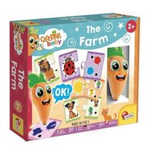 Lápiz hablante CAROTINA baby La Granja - Lápiz interactivo educativo, 18 pares de puzzles, naranja - Nuevo