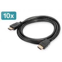 Digitus HDMI à haut débit avec câble de raccordement Ethernet, kit de 10