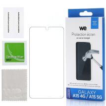 WE Vidrio templado SAMSUNG GALAXY A15 5G: Protección de pantalla - anti-arañazos - anti- burbujas de aire - ultra-resistente - 9H Dureza del vidrio - 