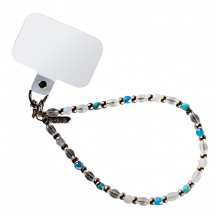 Dragonne pour Téléphone avec Coeurs Arc-En-Ciel Ultra Élégant Dorée