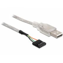 DeLOCK Cable USB 2.0-A male to pin header câble USB Argent