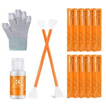 Kit de bastoncillos de limpieza K&F Bastoncillos de limpieza de 16 mm x10 Solución de limpieza de 20 ml Guantes - Nuevo