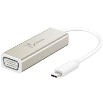 j5create JCA111 Adaptador gráfico USB 1920 x 1080 Pixeles Aluminio, Blanco- Reacondicionado - Excelente estado