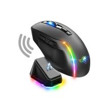 Spirit of Gamer S-EM50BK ratón Juego mano derecha RF Wireless + Bluetooth + USB Type-C Óptico 8000 DPI - Nuevo