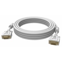 Vision 2x VGA 15-pin D-Sub, 5m câble VGA VGA (D-Sub) Blanc