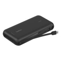 20K PD30W INTEGRATED USB-C - CABLE POWER BANK BLACK - Nuovo