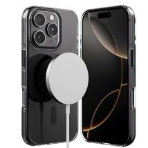 Crong Funda transparente MAG Pro para iPhone 16 Pro Compatible MagSafe Negro transparente - Nuevo