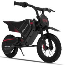 EVERCROSS TECH EV05M Trottinette Électrique pour Enfants 3-12 Ans 150W 16KM/H 2 Niveaux de Vitesse, Pneu 12 Cadeau Noir