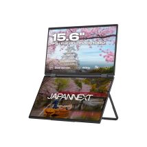 JAPANNEXT JN-DMD-IPS156F - Schermo nomade doppio 15,6 pollici 1920x1080 FHD 60Hz - IPS - 250 cd/m2 - 1000:1 - HDMI - USB-C carica - Nuovo
