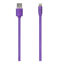 WE Cavo piatto in silicone da USB a Lightning da 1 m compatibile con iPhone Se 2020 11 Pro Max XR X XS Max 8 Plus 7 Plus 6S Plus 6 5S 5 iPad - viola -