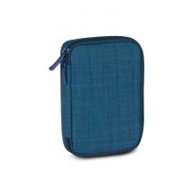 Etui Rivacase pour batteries, chargeurs et câbles bleu