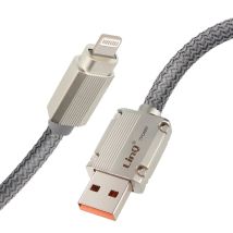 Câble USB 3A LinQ pour iPhone Gaine renforcée 1,2m Gris
