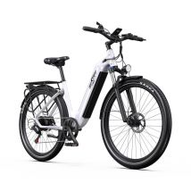 Vélo électrique de ville ONESPORT OT05, moteur 250 W, batterie 36 V 18,2 Ah, pneu 27,5 pouces-Blanc
