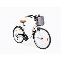 Vélo de Ville City Classic 26 , Aluminium SHIMANO 18v, Blanc