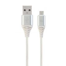 Cablexpert CC-USB2B-AMMBM-2M-BW2 câble USB USB 2.0 USB A Micro-USB B Blanc