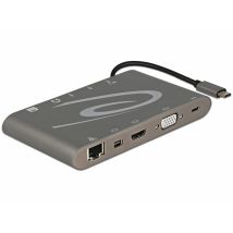 DeLOCK 87297 base para portátil y replicador de puertos USB 3.2 Gen 2 (3.1 Gen 2) Type-C Gris - Nuevo