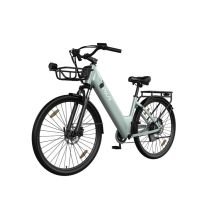 Vélo électrique PIXAR C1 PRO pour trajets domicile-travail, batterie 36 V 18 Ah, transmission Shimano 7 vitesses, freins hydrauliques - Vert