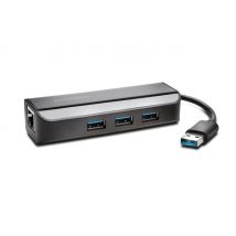 Kensington Adaptateur Ethernet et hub 3 ports USB 3.0 — Noir