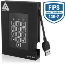 Apricorn Aegis Padlock Fortress disco rigido esterno 2 TB 5400 g/min USB Type-A 3.2 Gen 1 (3.1 Gen 1) Nero - Nuovo
