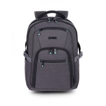 Urban Factory HTE14UF sac à dos Sac à dos de voyage Noir, Gris Polyester, Polyéthylène téréphtalate recyclé (rPET)