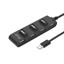 Equip 128957 hub & concentrateur USB 2.0 480 Mbit/s Noir
