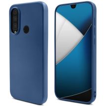 Estilo de vida Moozy. Funda diseñada para Huawei P30 Lite, Midnight Blue - Carcasa de silicona líquida con acabado mate y forro de microfibra suave. -