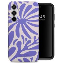 Selencia Coque arrière Vivid pour Samsung Galaxy A55 - Modern Bloom Sapphire Blue